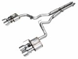 AWE Tuning 21-23 Ford Mustang Mach 1 SwitchPath Cat-Back Exhaust w/ Quad Chrome Silver Tips thumbnail 2