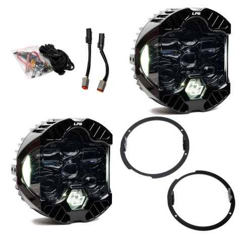 Baja Designs 07-18 Jeep Wrangler JK DOT LP6 LED Headlight Kit (For LED Headlights) - Clear/White