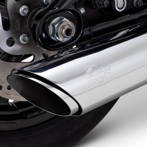 Vance & Hines 2025+ HD Softail Twin Slash 4in Round Chrome Slip-On Exhaust thumbnail 5