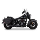 Vance & Hines 2025+ HD Softail Twin Slash 4in Round Black Slip-On Exhaust thumbnail 1