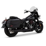 Vance & Hines 2025+ HD Softail Twin Slash 4in Round Black Slip-On Exhaust thumbnail 2
