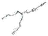 AWE Tuning 2021+ Ford F150 Tremor w/ Bumper Cutouts 0FG Resonated Cat-Back w/ Chrome Silver Tips thumbnail 1