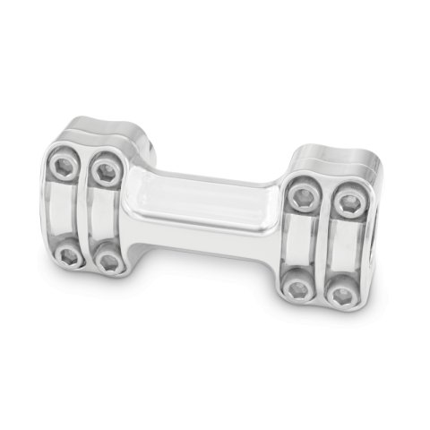 Burly Brand Reaper Riser Clamp 1-1/2in Tall for 1in Bar, One Piece - Chrome