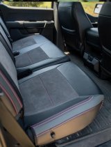 PRP 2021+ Ford 150/ 2023+ SuperDuty Rear Seat Covers (Pair) - Black w/ Red Stitch thumbnail 6