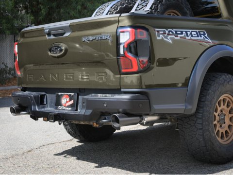 aFe Vulcan Series 3in 304SS Cat-Back Exhaust 24-25 Ford Ranger Raptor V6-3.0L (tt) w/ Black Tips thumbnail 4