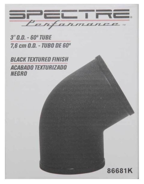 Spectre Tube Intake 3in od 60 Degree - Black thumbnail 5
