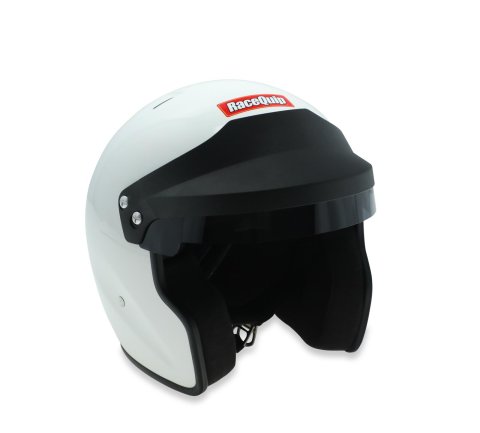 RaceQuip OF25 Open Face Helmets 257112RQP Helmet, OF25, Face, Gloss White, Snell SA2025, EPS Liner, No Graphic, Small, Each