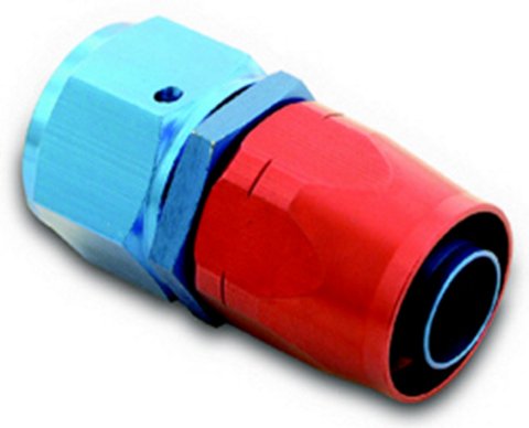 Fitting - Hose End - 200 Series - Straight - 6 AN Hose to 6 AN Female - Aluminum - Blue / Red Anodized - Each thumbnail 2