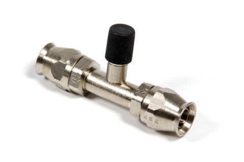 Fitting - Hose End - AC Refrigerant - Straight - 10 AN Hose to 10 AN Hose - Charge Port - Steel - Nickel Plated - Each