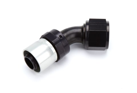 Fitting - Hose End - StreetLite - 45 Degree - 12 AN Hose to 12 AN Female - Swivel - Aluminum - Black Anodized - Each thumbnail 1