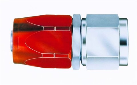Fitting - Hose End - AQP/Startlite - Straight - 4 AN Hose to 4 AN Female - Aluminum / Steel - Red Anodized / Silver - Each thumbnail 1