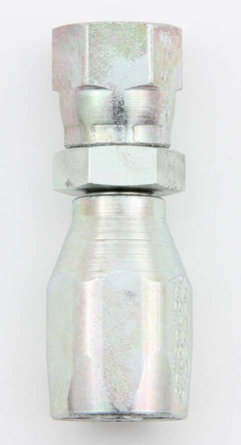 Fitting - Hose End - AQP High Pressure - Straight - 6 AN Hose to 9/16-18 in Female - Steel - Natural - Each