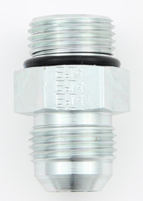 Fitting - Adapter - Straight - 12 AN Male O-Ring to 12 AN Male - Steel - Zinc Oxide - Each