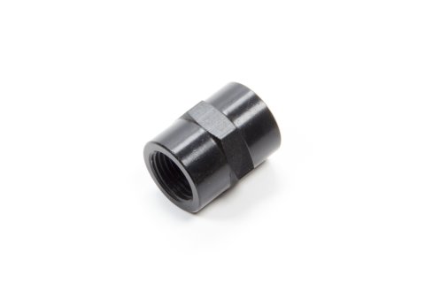 Fitting - Adapter - Straight - 3/8 in NPT Female to 3/8 in NPT Female - Aluminum - Black Anodized - Each thumbnail 1