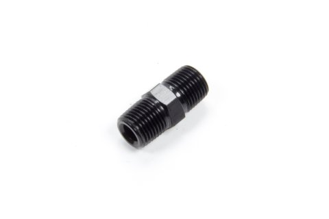 Fitting - Adapter - Straight - 1/8 in NPT Male to 1/8 in NPT Male - Aluminum - Black Anodized - Each