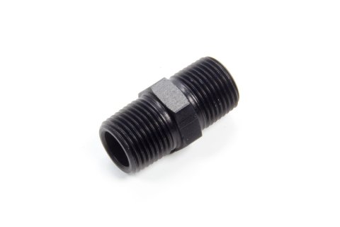 Fitting - Adapter - Straight - 3/8 in NPT Male to 3/8 in NPT Male - Aluminum - Black Anodized - Each