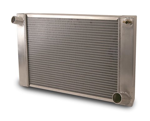 Radiator - 22.875 in W x 15.125 in H x 3 in D - Driver Side Inlet - Passenger Side Outlet - Aluminum - Natural - Each