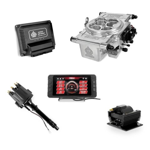 Fuel Injection - Killshot EFI - Throttle Body - Square Bore - Computer / Distributor / Ignition Coil / Wiring Harness - Aluminum - Polished - Universal - Kit thumbnail 2
