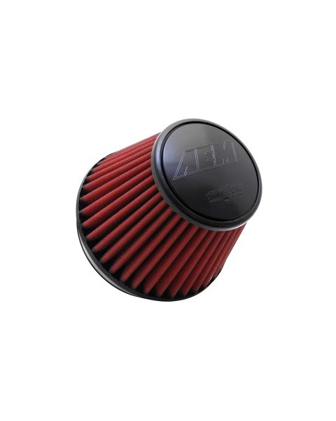 Air Filter Element - DryFlow - Clamp-On - Conical - 7-1/2 in Base - 5-1/8 in Top Diameter - 5 in Tall - 6 in Flange - Synthetic - Red Universal - Each