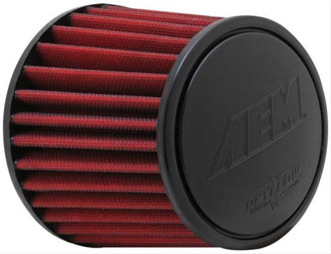 Air Filter Element - Dryflow - Clamp-On - Conical - 6 in Base - 5-1/8 in Top Diameter - 5-1/4 in Tall - 3-1/4 in Flange - Synthetic - Red - Universal - Each