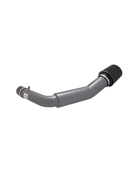 Air Induction System - V2 - Reusable Dry Filter - Aluminum - Gray Powder Coat - Honda V6 - Honda Accord 2003-06 - Kit
