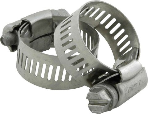 Hose Clamp - Worm Gear - 1 in - Stainless - Set of 10