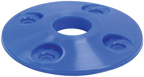 Scuff Plate - 2 in OD - 0.5 in ID - Plastic - Blue - Set of 25