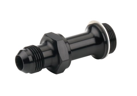Carburetor Inlet Fitting - Straight - 8 AN Male to 7/8-20 in Male - 3 in Long - Aluminum - Blue Anodized - Holley Carburetors - Each