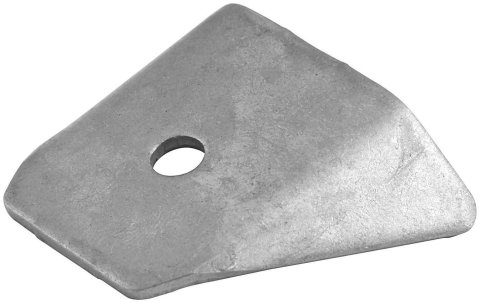 Chassis Tab - Body Brace - Flat - Gusseted - 1/4 in Mounting Hole - 0.085 in Thick - Steel - Natural - Set of 25