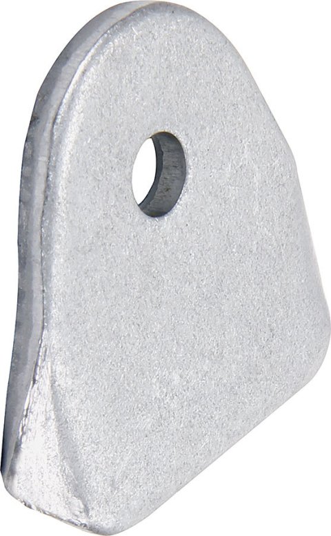 Chassis Tab - Body Brace - Radius - Gusseted - 1/4 in Mounting Slot - 0.125 in Thick - Steel - Natural - Set of 25