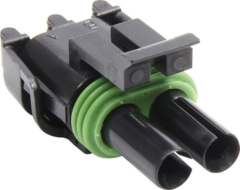 Weather Pack Housing - Female - Seals Included - 2 Pin - 12V - 20 amps - Plastic - Black - Set of 10