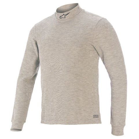Underwear Top - Race V3 - FIA Approved - Long Sleeve - High Collar - Lenzing FR - Light Gray - Small - Each
