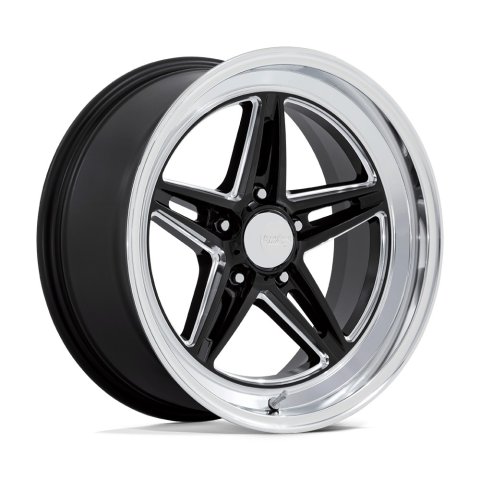 Wheel - Groove - 18 x 7 in - 4.000 in Backspace - 5 x 4.50 in Bolt Pattern - Aluminum - Black Paint / Machined Center - Machined Lip - Each