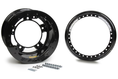 Wheel - 53-Series - 15 x 10 in - 2.000 in Backspace - Wide 5 Bolt Pattern - Beadlock - Steel - Black Powder Coat - Each thumbnail 2