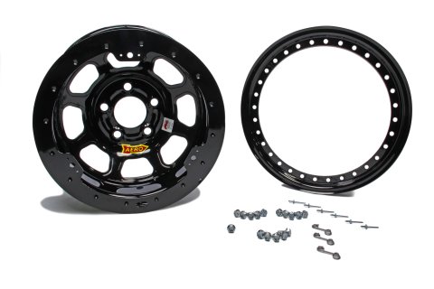Wheel - 53-Series - 15 x 8 in - 3.000 in Backspace - 5 x 5.00 in Bolt Pattern - Beadlock - Steel - Black Powder Coat - Each