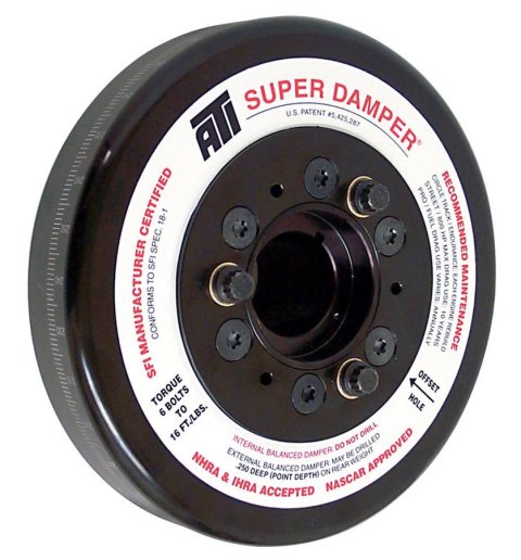 Harmonic Balancer - Super Damper - 8.074 in OD - SFI 18.1 - Steel - Black Oxide - Internal Balance - Big Block Chevy - Each
