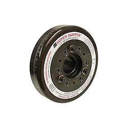 Harmonic Balancer - Super Damper - 7.074 in OD - SFI 18.1 - Aluminum / Steel - Black - Internal Balance - Small Block Chevy - Each