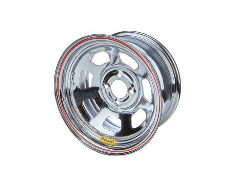 Wheel - 8 Spoke D-Hole Lightweight - 14 x 7 in - 3.000 in Backspace - 4 x 100 mm Bolt Pattern - Steel - Chrome - Each