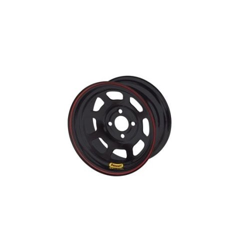 Wheel - 8 Spoke D-Hole Lightweight - 14 x 8 in - 2.000 in Backspace - 4 x 4.25 in Bolt Pattern - Steel - Black Powder Coat - Each thumbnail 1