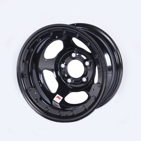 Wheel - Inertia Advantage - 15 x 8 in - 4.000 in Backspace - 5 x 5.00 in Bolt Pattern - Beadlock - Steel - Black Powder Coat - Each thumbnail 1