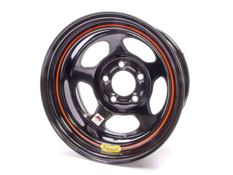 Wheel - Inertia Advantage - 15 x 8 in - 1.000 in Backspace - 5 x 4.75 in Bolt Pattern - Steel - Black Powder Coat - Each thumbnail 1