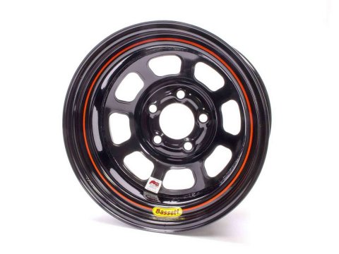 Wheel - D-Hole - 15 x 8 in - 1.000 in Backspace - 5 x 5.00 in Bolt Pattern - Steel - Black Powder Coat - Each thumbnail 2