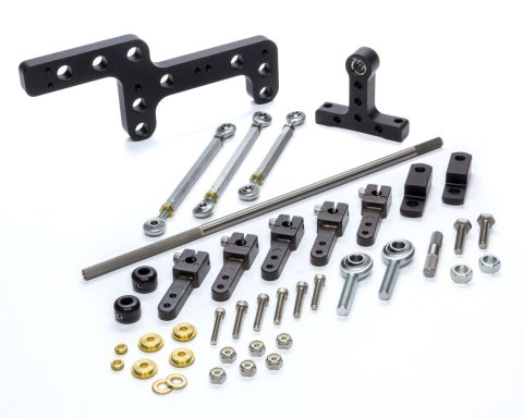 Throttle Linkage - In-Line - Dual Quad - Aluminum / Steel - Natural - Holley Carburetors - 6-71 / 8-71 Superchargers - Kit thumbnail 1