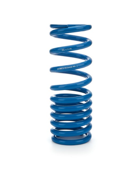 Coil Spring - Coil-Over - 2.5 in ID - 10 in Length - Progressive - 3 in Coil Bind - Steel - Blue Powder Coat - Each