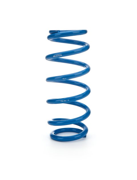 Coil Spring - Coil-Over - 2.5 in ID - 10 in Length - 250 lb/in Spring Rate - Steel - Blue Powder Coat - Each