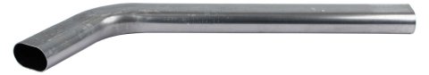 Exhaust Tailpipe - Oval - 3 in Diameter - 3 ft Long - 60 Degree Bend - Short Radius - Steel - Universal - Each thumbnail 1