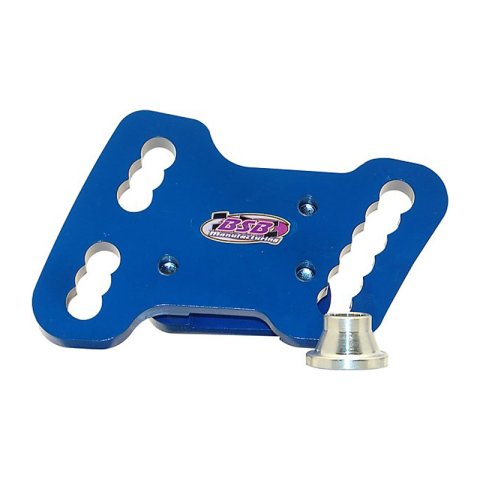 Panhard Bar Bracket - Frame Mount - Clamp-On - Double Adjustable - Steel - Blue Powder Coat - 2 in Square Tubing - Each thumbnail 1