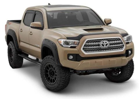 Fender Flare - Forge Style - Pocket Style - Front / Rear - 2 in Wide - Plastic - Black - Toyota Fullsize Truck 2007-13 - Kit thumbnail 2