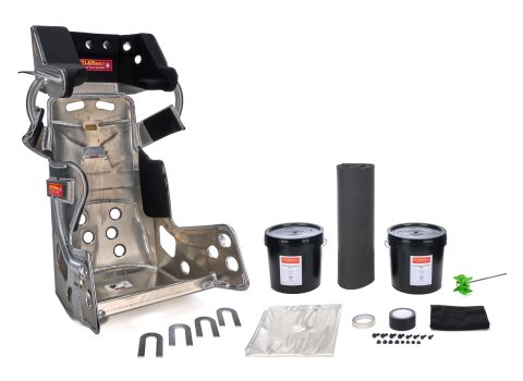 Seat and Cover - Sprint Advantage Slidejob - 15-1/2 in Wide - 10 Degree Layback - Molded Urethane Cover - Aluminum - Natural - Kit