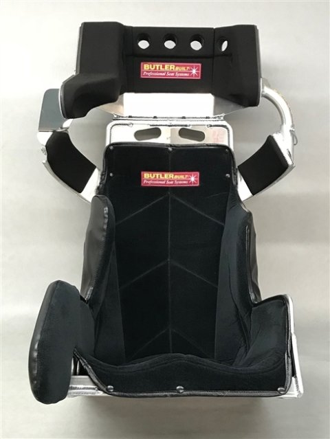 Seat and Cover - SFI Advantage II SlideJob - 17 in Wide - 20 Degree Layback - Black Cloth Cover Included - Aluminum - Natural - Kit thumbnail 1